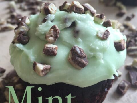 Mint Chocolate Chip Cupcakes - so good no one knows they come from a box!