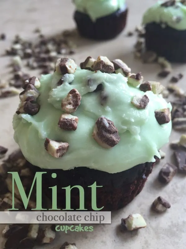 Mint Chocolate Chip Cupcakes - so good no one knows they come from a box!