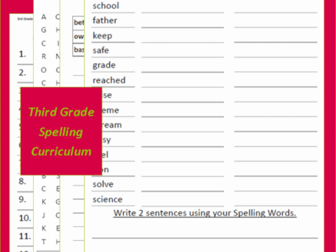 Grade Three Spelling Curriculum Week Three