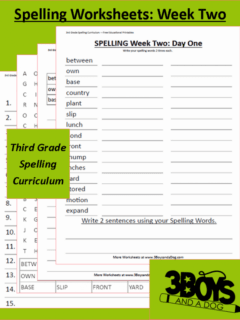 Grade Three Spelling Curriculum Week Two