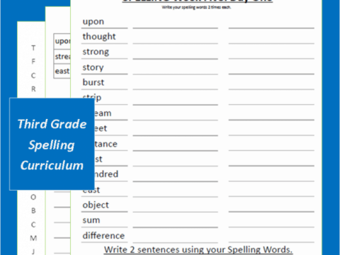Grade Three Spelling Curriculum Week Five