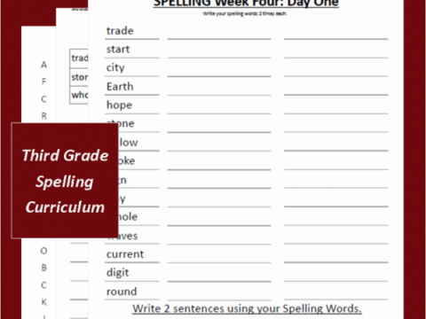 Grade Three Spelling Curriculum Week Four