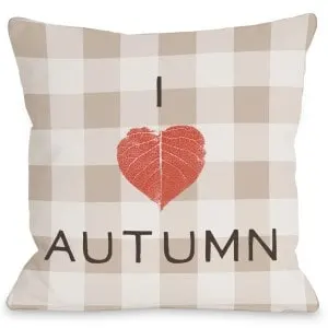 I-Heart-Autumn-Plaid-Woven-Polyester-Throw-Pillow