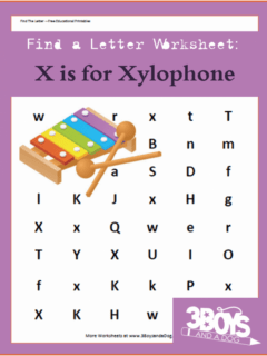 Find the Letter X is for Xylophone