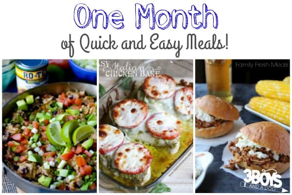 One Month of Quick and Easy Meals