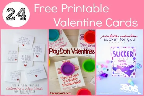 24 Free Printable Valentine Cards