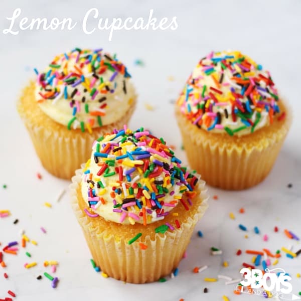 An easy and delicious lemon cupcake recipe that hits the perfect sweet-sour balance, topped with a generous scoop of homemade lemon buttercream