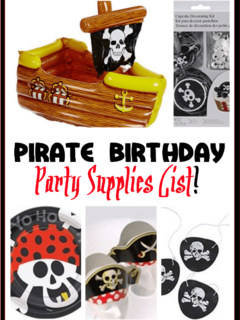 Pirate Birthday Party Supplies List