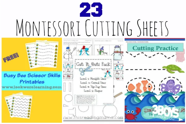 23 Montessori Cutting Sheets