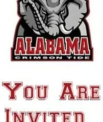 Image for Free Alabama Roll Tide Party Invitations