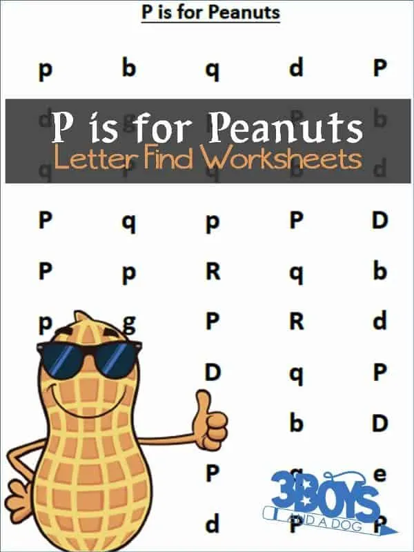 Find the Letter P is for Peanuts
