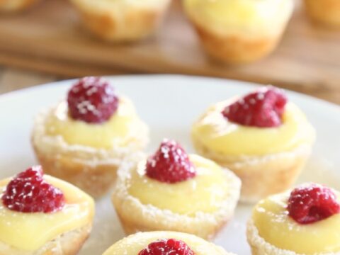 Image for Lemon Raspberry Mini Puff Pastry Tarts 