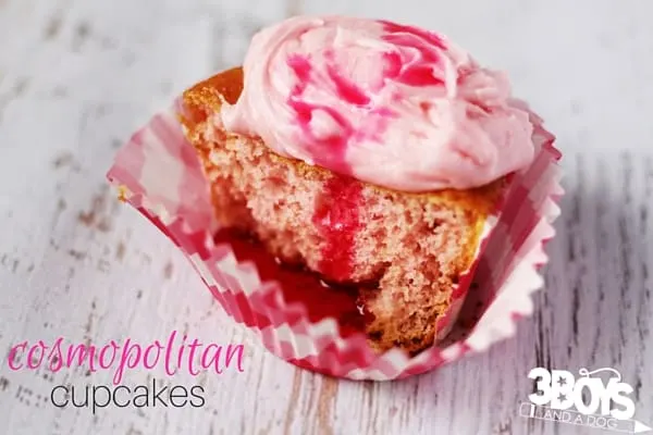 I'm so excited to try this cosmopolitan cupcake recipe - look at that gorgeous pink cake & frosting!