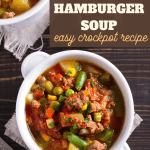 ground beef hamburger meat soup made in the crockpot