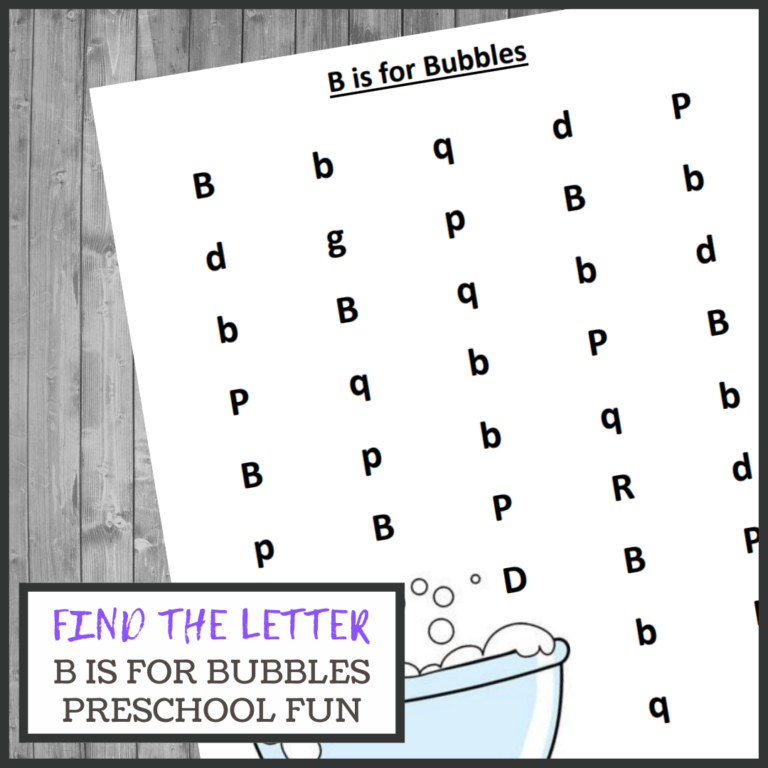 Find the Letter B is for Bubbles
