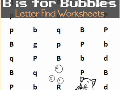 Find the Letter B is for Bubbles Worksheets