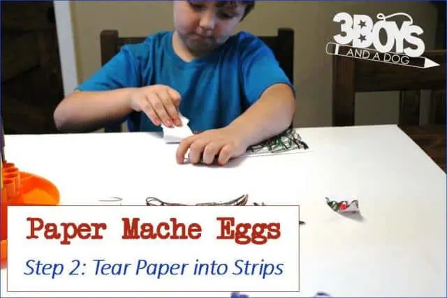 Paper Mache Eggs Step Two
