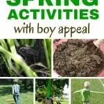 Outdoor spring activities for boys.