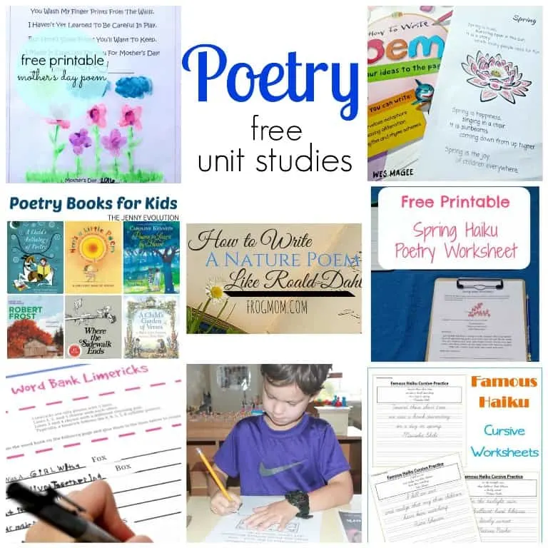 Free Poetry Unit Study Resources
