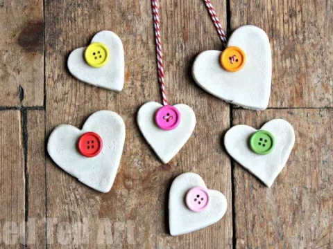 Image for Button Salt Dough Hearts