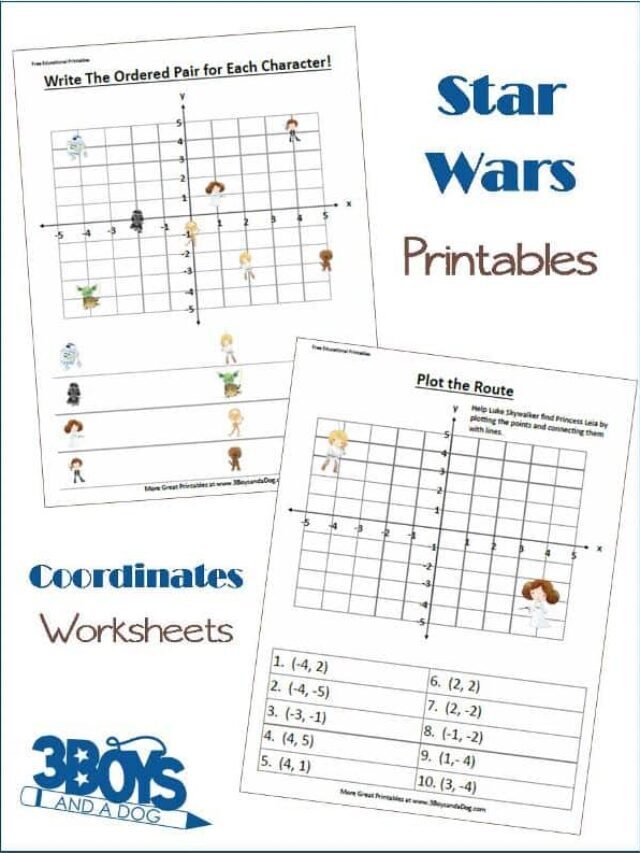 Star Wars Fun Coordinates Worksheets