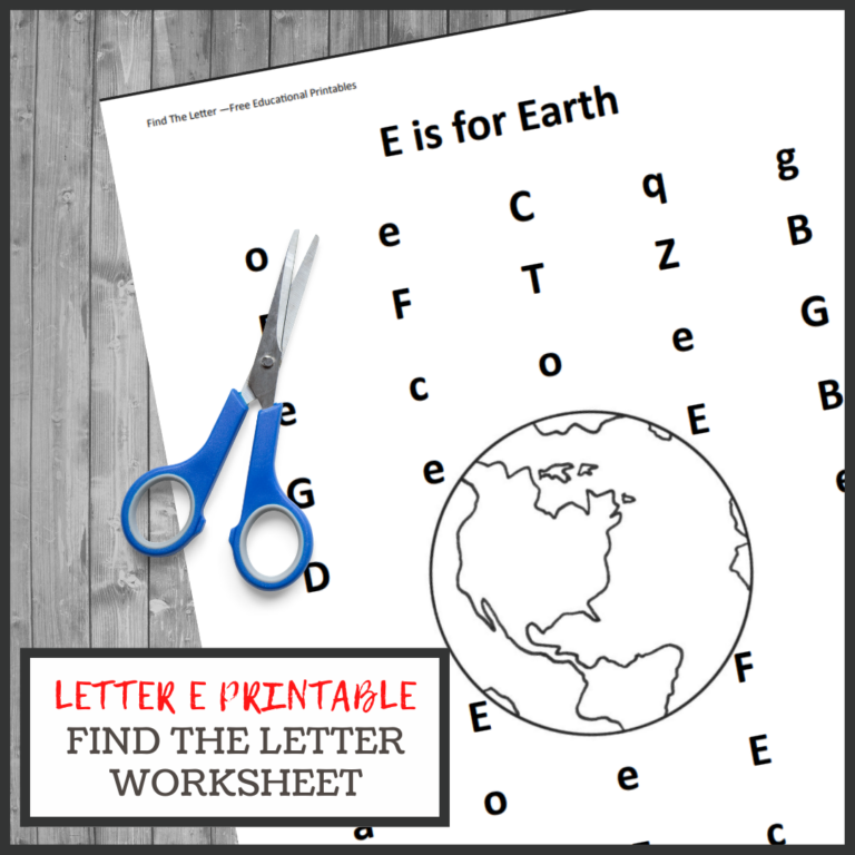 Find the Letter: E is for Earth