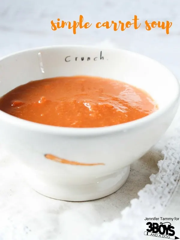 This simple carrot soup recipe is perfect for getting your daily vegetable intake without eating a giant salad. Increase the spices if you prefer a hotter soup