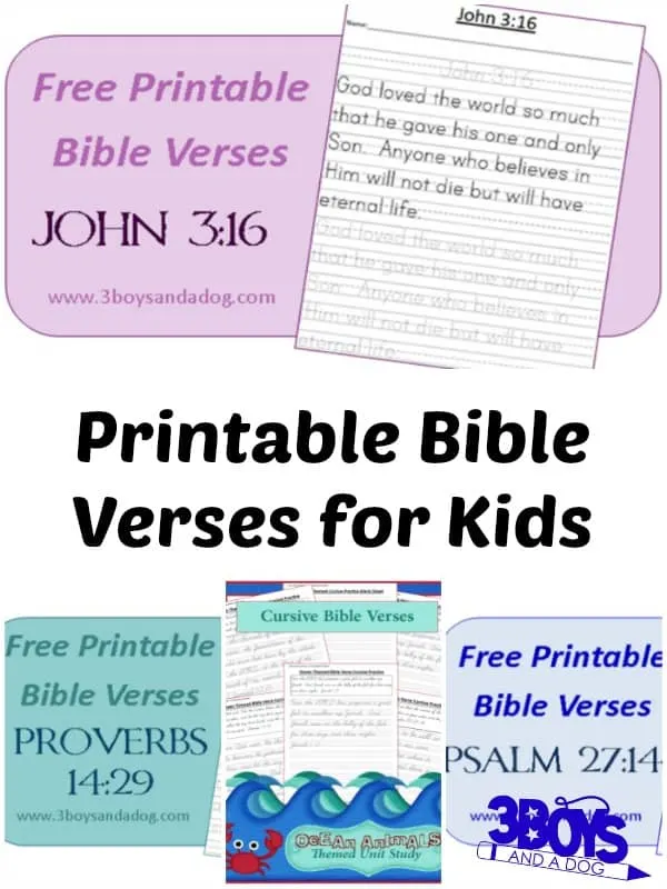 Printable Bible Verses for Kids