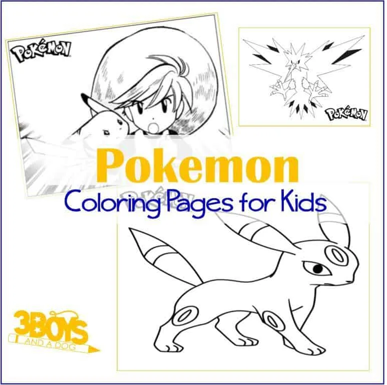 Pokemon Go coloring pages for boys (and girls)