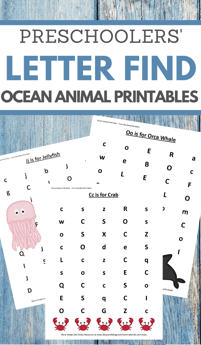 ocean themed worksheets for letter recognition
