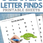 letter find under the sea worksheets
