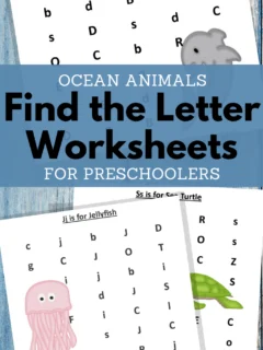 find the letter ocean animals worksheets