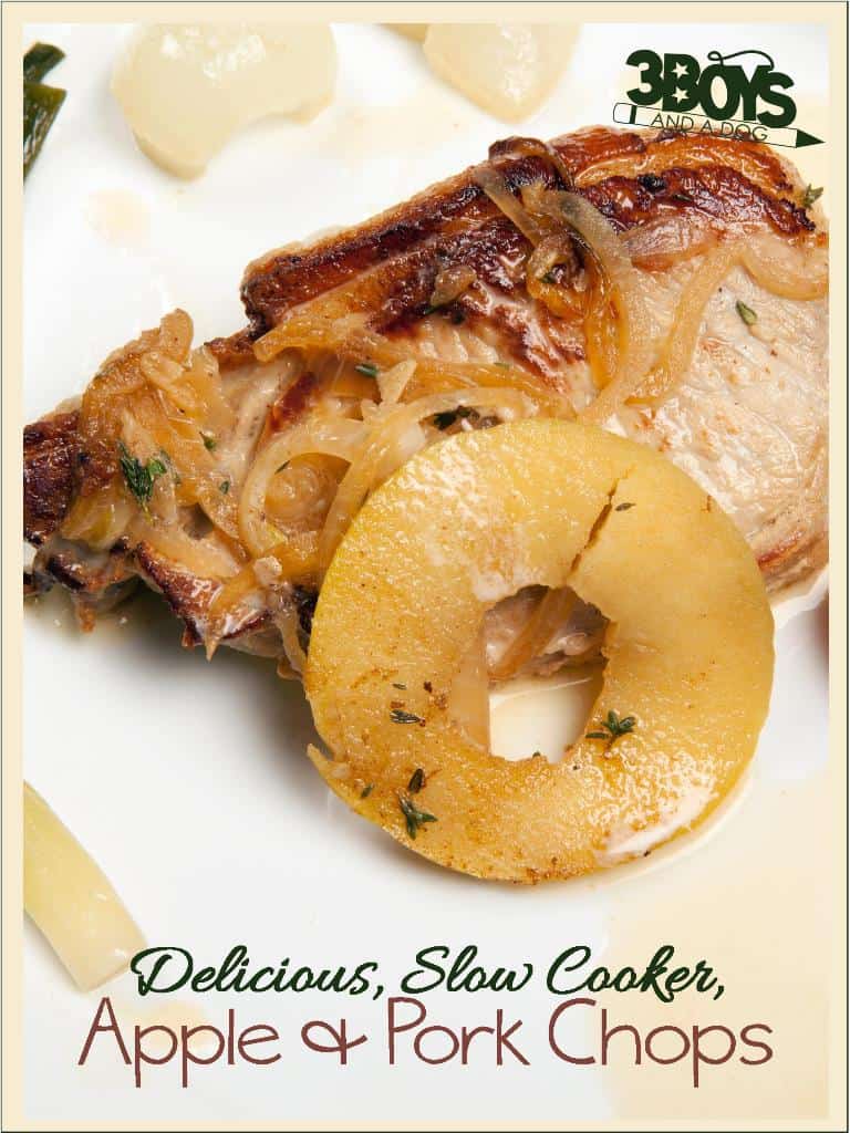 delicious crockpot apple and pork chops