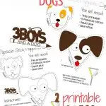Dogs Popsicle Stick Puppets Printables
