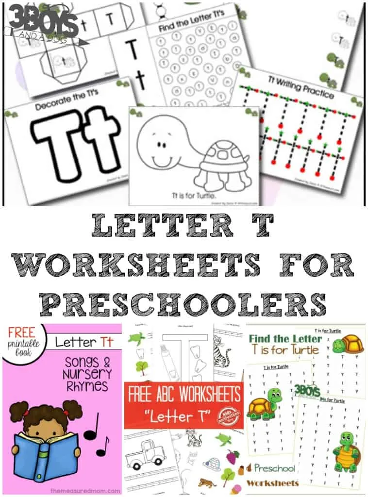 Letter T Worksheets for Preschool
