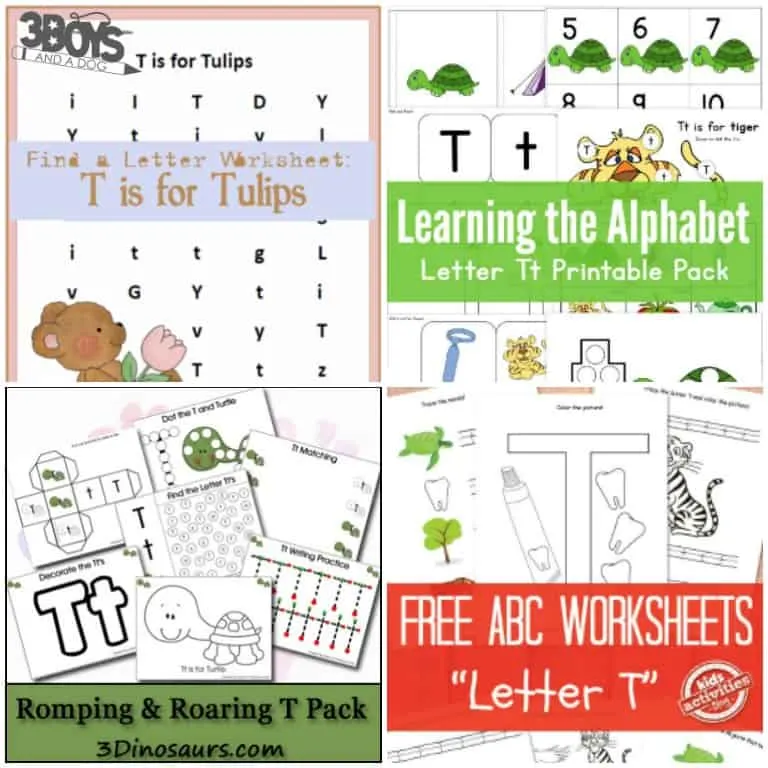 Printable Letter T Worksheets for Preschool