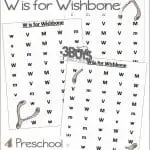 Find the Letter W is for Wishbone - alphabet printable worksheets - letter recognition for preschoolers