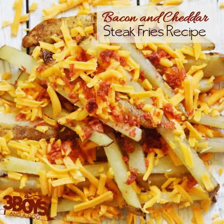 Oven Steak Fries with Bacon and Cheddar