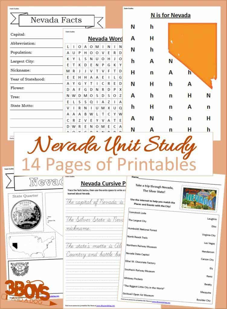 Nevada State Unit Study