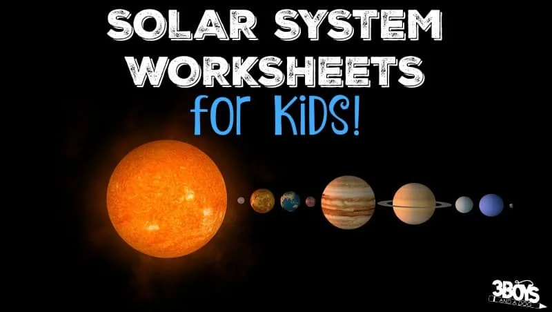 Printable Solar System Worksheets