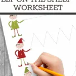 pin image that reads handwriting elf on the shelf worksheet