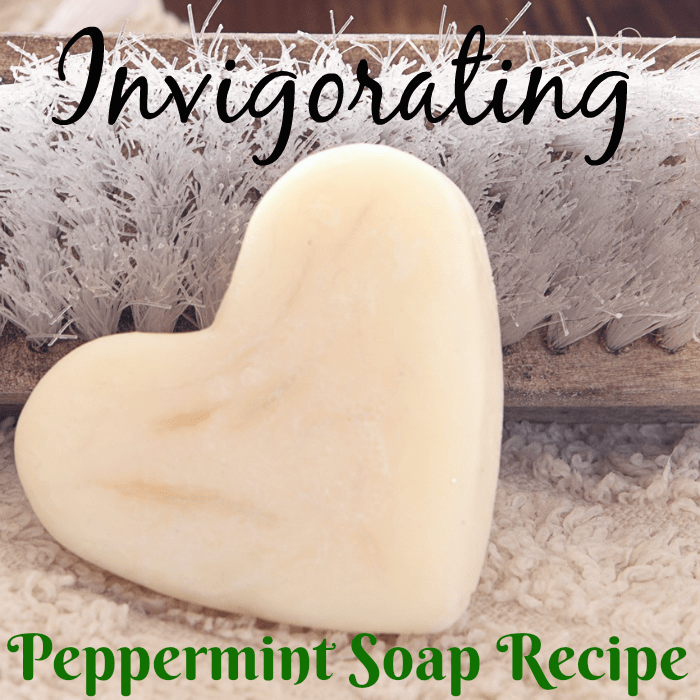 Try this simple, easy-to-do, peppermint soap recipe to make invigorating soap perfect for gifts! A fun way to use essential oils in a non-traditional way!