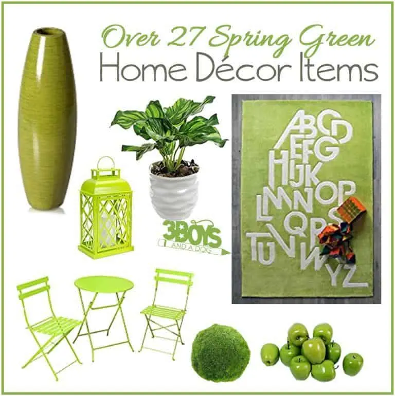 Over 27 Spring Green Home Decor Accent Pieces