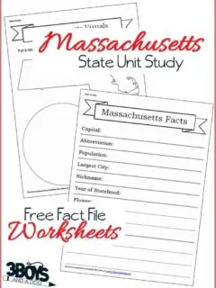 Massachusetts Fact File Worksheets