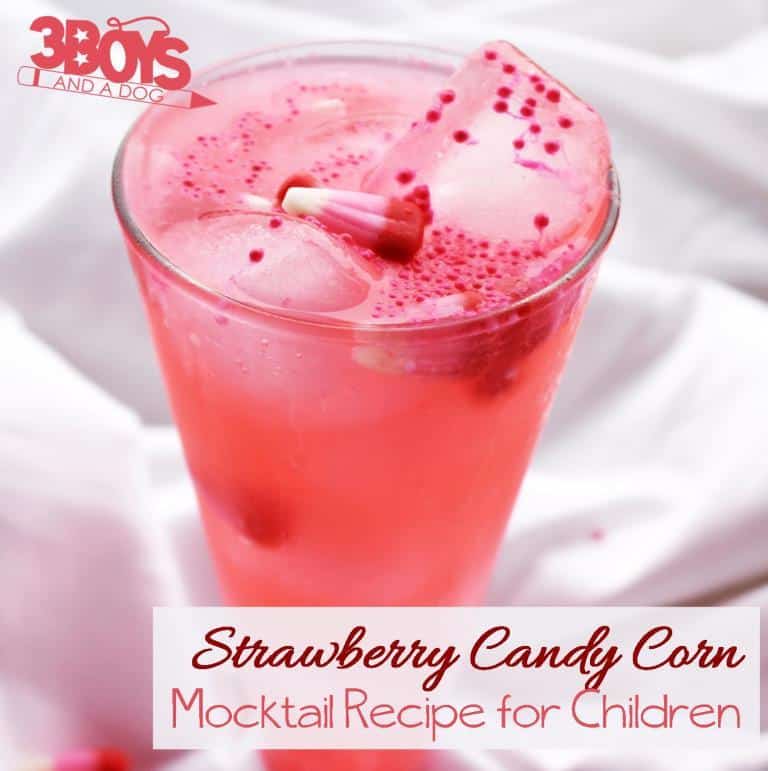Strawberry Candy Corn Mocktails for Kids