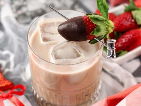 Chocolate Covered Strawberries Mocktail Drink for Kids