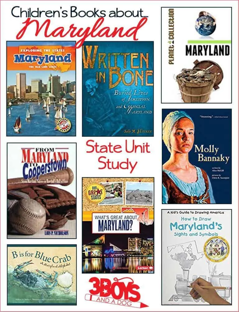 These Maryland Books for Kids are sure to please and fascinate your children as they learn all about the state of Maryland.