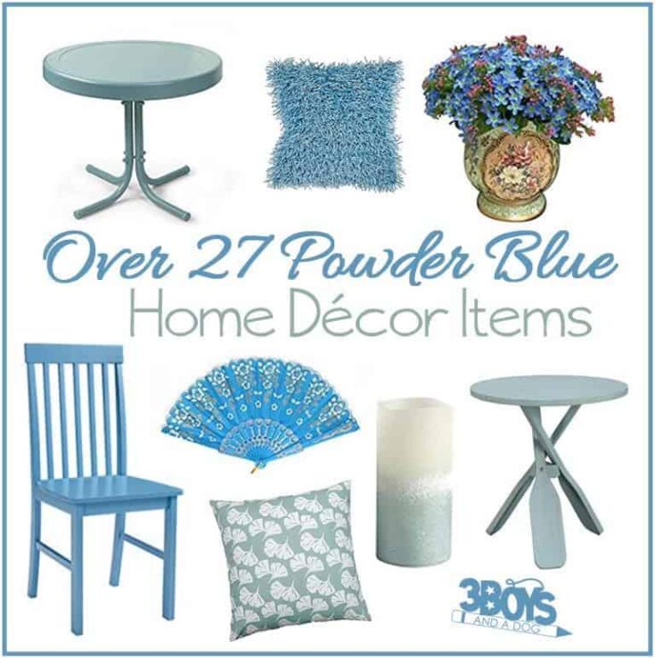 Powder Blue Home Decor Accent Pieces