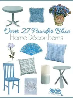 Over 27 Home Decor Accent Pieces in Powder Blue