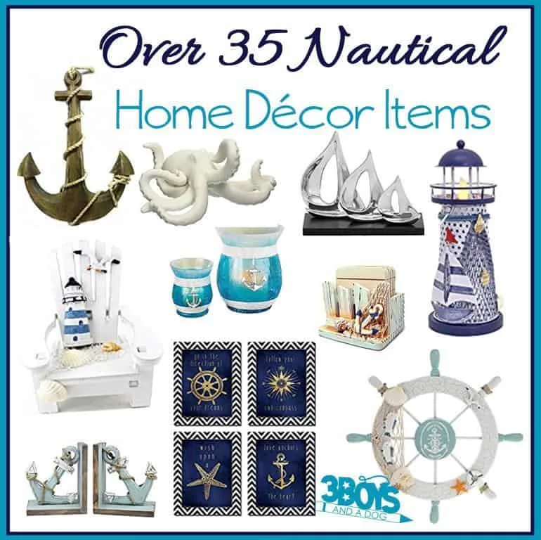 Over 35 Home Decor Accent Pieces for Nautical Design